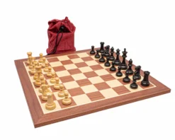 The British Staunton Black And Mahogany Chess Set