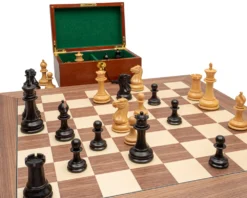 The 1851 Reproduction Ebony And Walnut Luxury Staunton Chess Set -Board Games - Chess And Cards Shop RCPB545 03