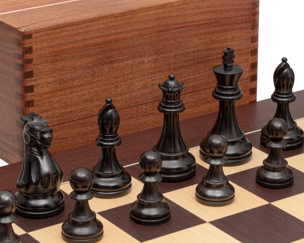 Competition Black And Wenge Staunton Chess Set With Case 2 Competition Black And Wenge Staunton Chess Set With Case - Image 2