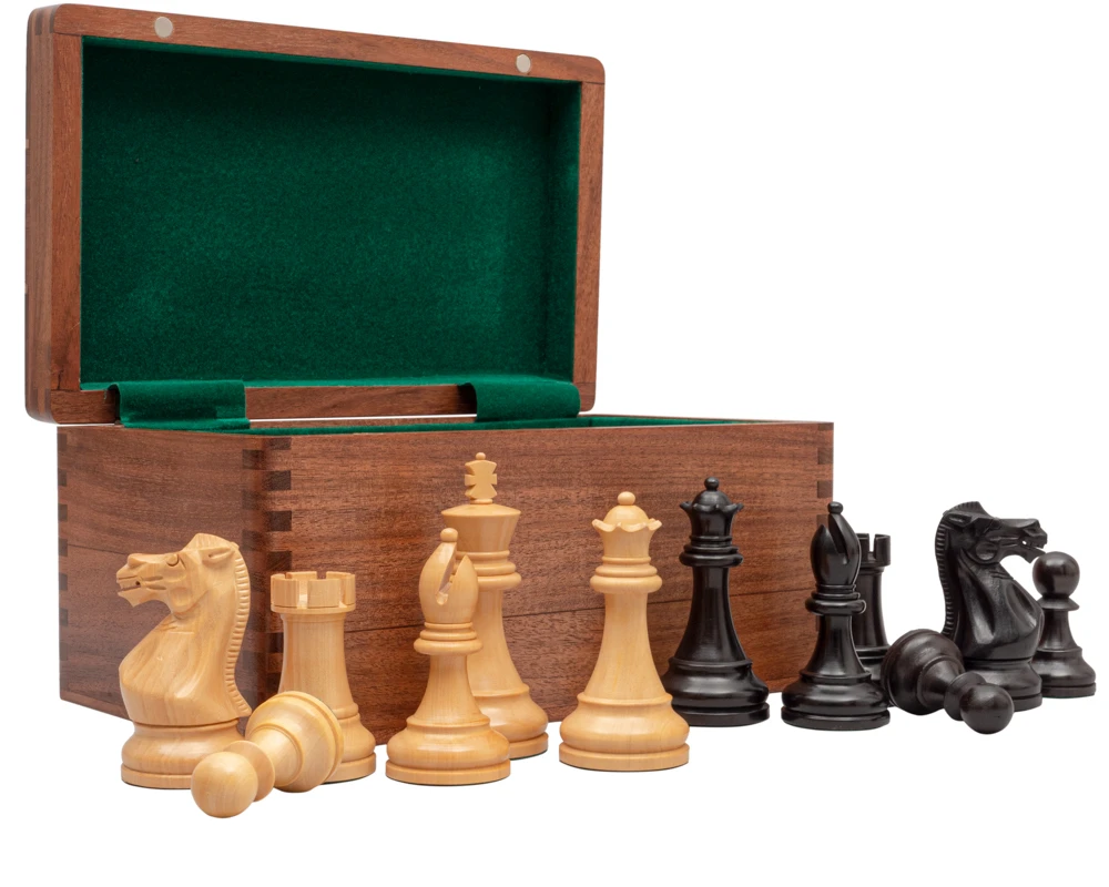 Competition Black And Wenge Staunton Chess Set With Case 7 Competition Black And Wenge Staunton Chess Set With Case - Image 7
