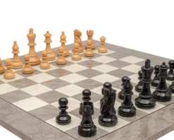 The Atlantic Black And Ash Burl Chess Set -Board Games - Chess And Cards Shop RCPB550 02