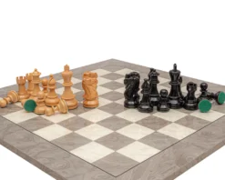 The Atlantic Black And Ash Burl Chess Set -Board Games - Chess And Cards Shop RCPB550 05