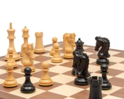 The Canterbury Knight Ebony And Walnut Luxury Chess Set -Board Games - Chess And Cards Shop RCPB551 03
