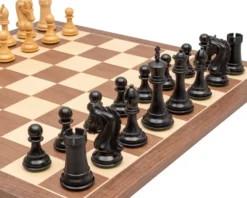 The Canterbury Knight Ebony And Walnut Luxury Chess Set -Board Games - Chess And Cards Shop RCPB551 06