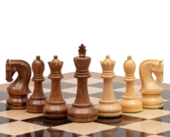 The Leningrad Acacia And Ebony Deluxe Chess Set -Board Games - Chess And Cards Shop RCPB552 04