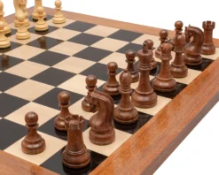 The Leningrad Acacia And Ebony Deluxe Chess Set -Board Games - Chess And Cards Shop RCPB552 06