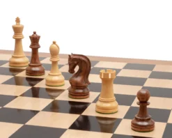 The Leningrad Acacia And Ebony Deluxe Chess Set -Board Games - Chess And Cards Shop RCPB552 07