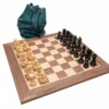 The Down Head Black And Walnut Compact Chess Set With Bag