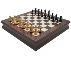 The Kingsclere Ebony And Walnut Luxury Chess Set