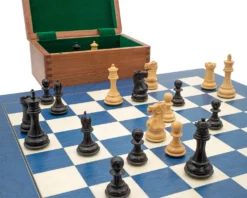 The Blue And Black Tournament Chess Set With Case -Board Games - Chess And Cards Shop RCPB562 03