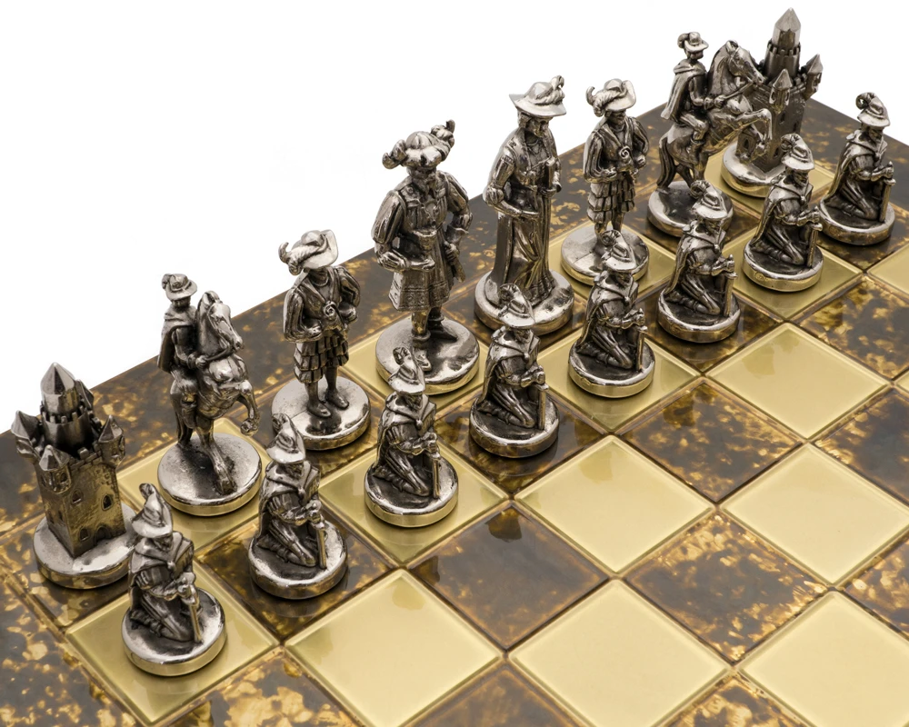 The Manopoulos Medieval Knights Luxury Chess Set With Wooden Case - LARGE 2 The Manopoulos Medieval Knights Luxury Chess Set With Wooden Case - LARGE - Image 2