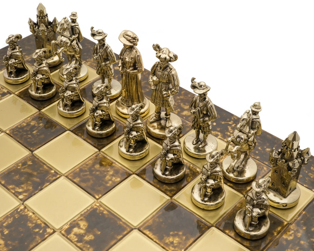The Manopoulos Medieval Knights Luxury Chess Set With Wooden Case - LARGE 3 The Manopoulos Medieval Knights Luxury Chess Set With Wooden Case - LARGE - Image 3