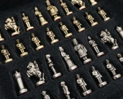 The Manopoulos Byzantine Empire Chess Set With Wooden Case In Blue - COMPACT 12 The Manopoulos Byzantine Empire Chess Set With Wooden Case In Blue - COMPACT -Board Games - Chess And Cards Shop S1BLU 05