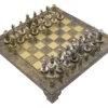 The Manopoulos Byzantine Empire Chess Set With Wooden Case In Brown - COMPACT