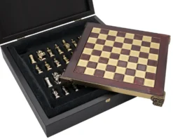 The Manopoulos Byzantine Empire Chess Set With Wooden Case In Red - COMPACT -Board Games - Chess And Cards Shop S1RED 04