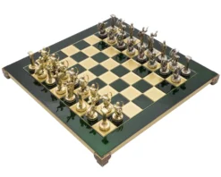 The Manopoulos 'Labours Of Hercules' Chess Set With Wooden Case - MEDIUM