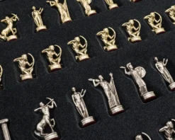 The Manopoulos 'Labours Of Hercules' Chess Set With Wooden Case - MEDIUM -Board Games - Chess And Cards Shop S5GRN 05