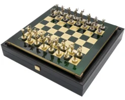 The Manopoulos 'Labours Of Hercules' Chess Set With Wooden Case - MEDIUM -Board Games - Chess And Cards Shop S5GRN 06
