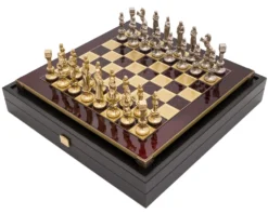 The Manopoulos Renaissance Chess Set With Wooden Case - MEDIUM -Board Games - Chess And Cards Shop S9RED 06