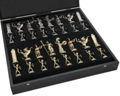 The Manopoulos Greek Mythology Grand Deluxe Chess Set With Wooden Case -Board Games - Chess And Cards Shop SK19BLU 04
