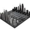 Skyline Premium San Francisco Edition Metal Chess Set With Wooden Map Board