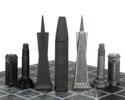 Skyline Premium San Francisco Edition Metal Chess Set With Wooden Map Board 12 Skyline Premium San Francisco Edition Metal Chess Set With Wooden Map Board -Board Games - Chess And Cards Shop SKY019 05
