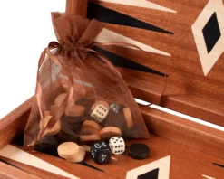 Mahogany Combination Backgammon And Chess Set - Travel Size - With Deluxe Philos Cups 21 Mahogany Combination Backgammon And Chess Set - Travel Size - With Deluxe Philos Cups -Board Games - Chess And Cards Shop TS3MBLA 07