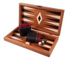Mahogany Combination Backgammon And Chess Set - Travel Size - With Deluxe Philos Cups 22 Mahogany Combination Backgammon And Chess Set - Travel Size - With Deluxe Philos Cups -Board Games - Chess And Cards Shop TS3MBLA 08