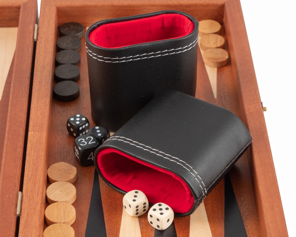 Mahogany Combination Backgammon And Chess Set - Travel Size - With Deluxe Philos Cups 11 Mahogany Combination Backgammon And Chess Set - Travel Size - With Deluxe Philos Cups - Image 11
