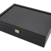 Dark Wood Chess Piece Storage Case - Large